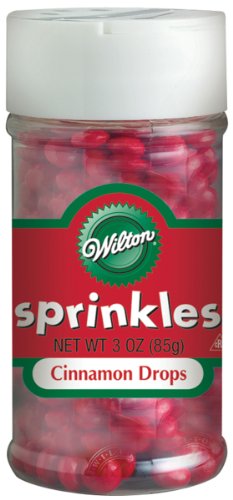 Wilton Cinnamon Drops Red Sprinkles 3 oz Bottle for Baking