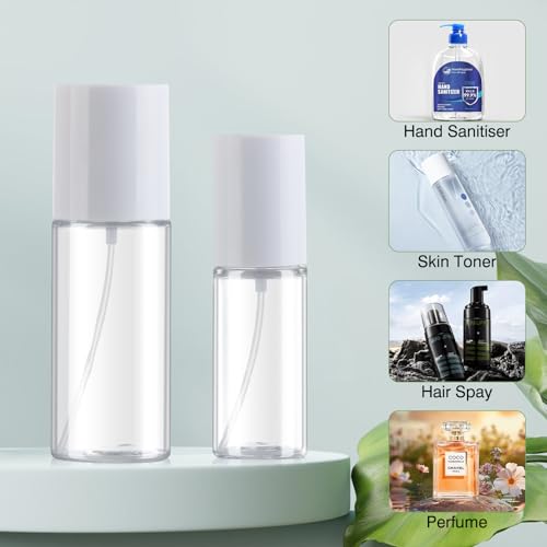 Boenoea Small Travel Spray Bottles 50ml Plastic Leak Proof 2 Pack