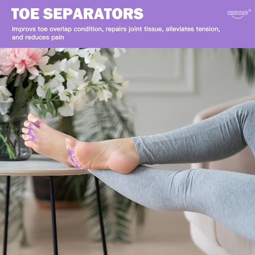 THSTOIC Silicone Toe Separators for Pedicure and Nail Polish - 2 Pairs