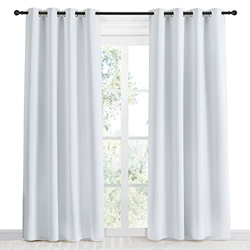 NICETOWN Blackout Curtain Panel, 55x86 Inch Thermal Insulated, Cloud Grey