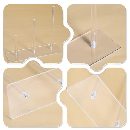 3-Tier Clear Acrylic Scrunchie Holder Stand & Hair Tie Organizer Tower
