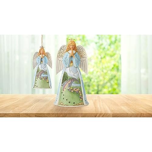 Enesco Jim Shore Heartwood Creek Rainbow Bridge Angel Pet Bereavement Hanging Ornament, 4.625 Inch, Multicolor