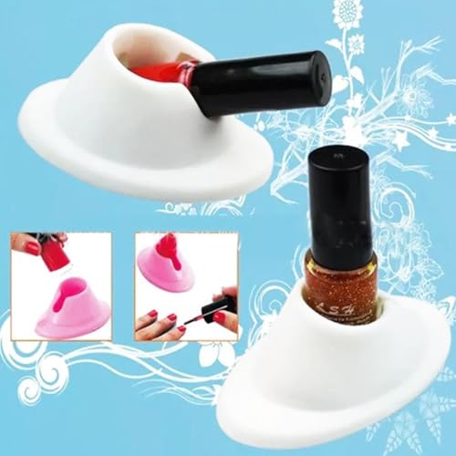 2 Pcs Silicone Nail Polish Bottle Holder - Anti-Spill Manicure Stand