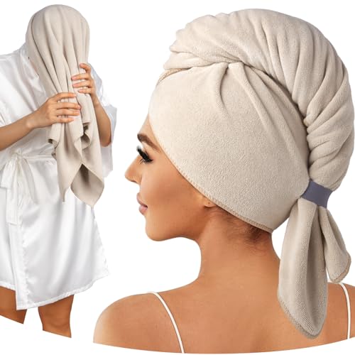 Umisleep Microfiber Hair Towel Wrap - Super Absorbent & Soft, 41" x 22"