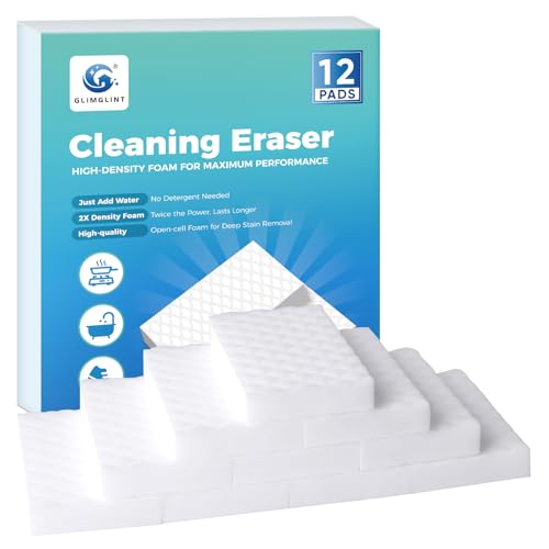 GLIMGLINT 12-Pack Magic Cleaning Sponges - Durable Foam Erasers
