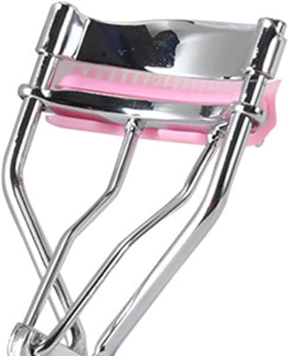 Eyelash Curler with Built-in Comb and Silicone Pads in Black