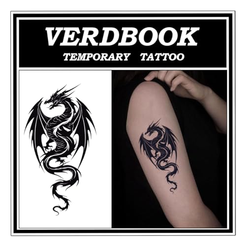 Winged Dragon Semi Permanent Temporary Tattoo - 2 Sheets