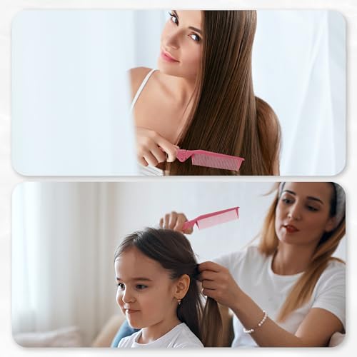 VOCOSTE Folding Hair Comb, Portable Travel Pocket Hair Brush, Dark Pink