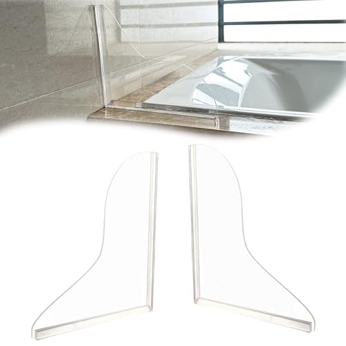 Clear 2-Pack Shower Splash Guard for Bathtub & Shower Corners