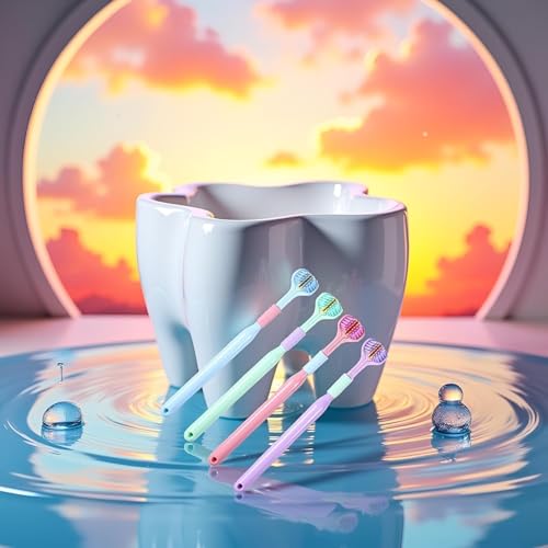 ZLmoue 3-Sided Soft Bristle Toothbrush 4-Pack for Adults and Youth