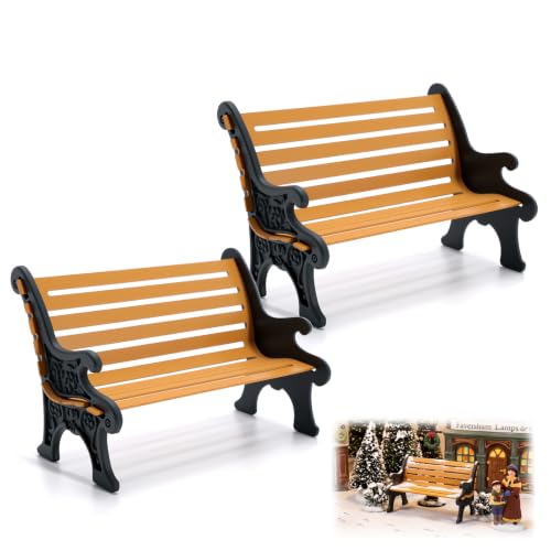 Mini Wrought Iron Park Bench for Department 56 Christmas Village - Variation 2