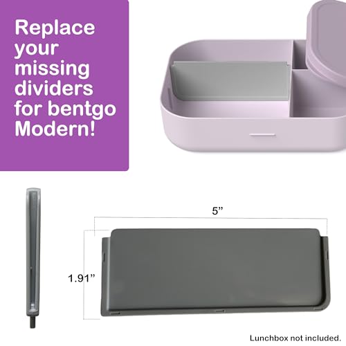 Cliivour Modern Bento Box Replacement Dividers 3-Pack - Food-Safe Lunch Container Inserts