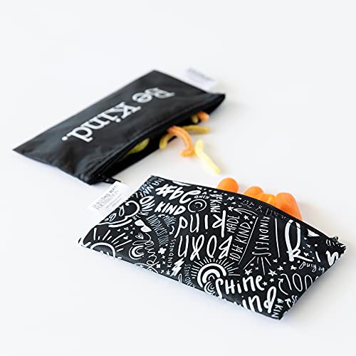 Bumkins Reusable Snack Bags for Kids & Adults - 2-Pack Waterproof Cloth