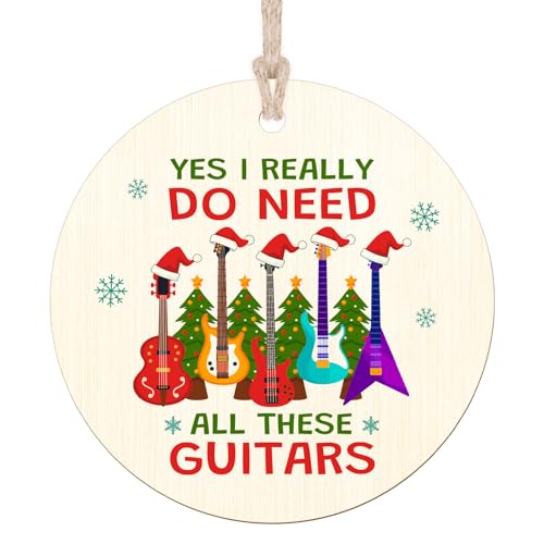 Wooden Guitar Ornament - Unique Gift for Music Lovers