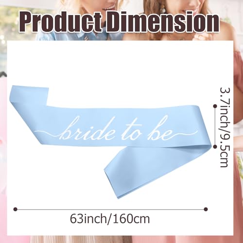 Blue Bride to Be Sash - Soft Satin Bachelorette Accessory