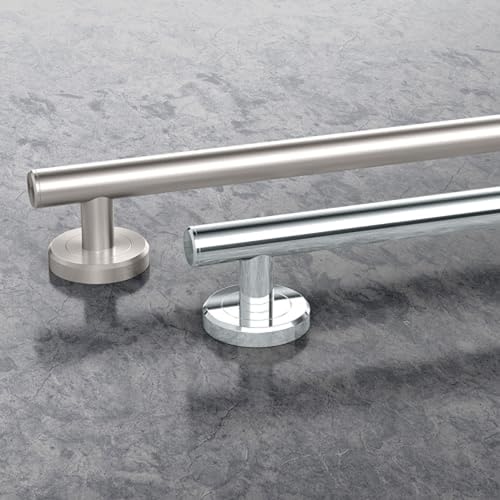 Gatco 887 Latitude II 18-Inch Bathroom & Shower Safety Grab Bar, Wall Mounted Stainless Steel, Satin Nickel