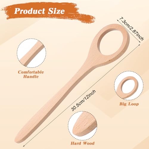 Grevosea 12 Inch Wooden Danish Dough Whisk for Sourdough Bread and Baking