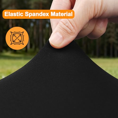 34" x 34" Square Fitted Table Cloth Cover - Elastic Black (1 Pack)