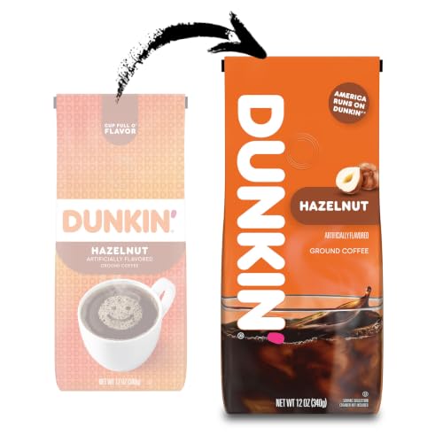 Dunkin' Hazelnut Ground Coffee - 12 oz Medium Roast Bag