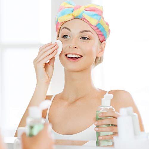 Hicarer 3 Pcs Soft Microfiber Bowtie Spa Headband for Face Wash