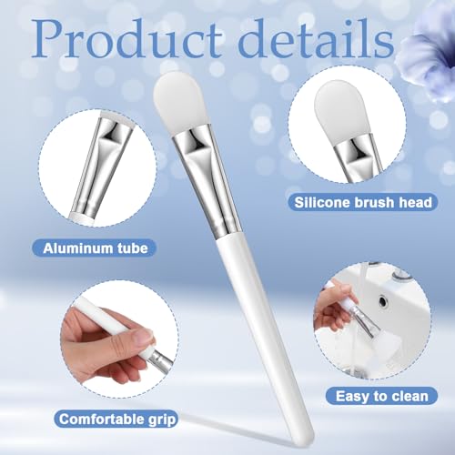 5-Piece Silicone Face Mask Brush Set - Soft Facial Mud & Lotion Applicator Tools