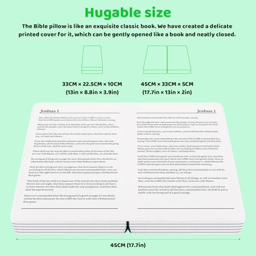 Bible Pillow Book Plush - Soft Decorative Throw Pillow (Green)