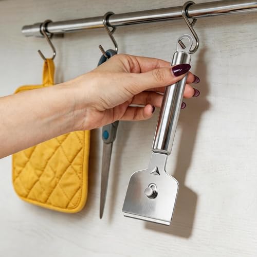 BlingKingdom Ceramic Hob Scraper with 14 Replacement Heads - Easy Stain & Burnt Food Removal