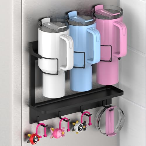 EASTTOWEST Magnetic Cup Storage Organizer for Stanley 30/40 oz Tumbler - 3CUPS BK