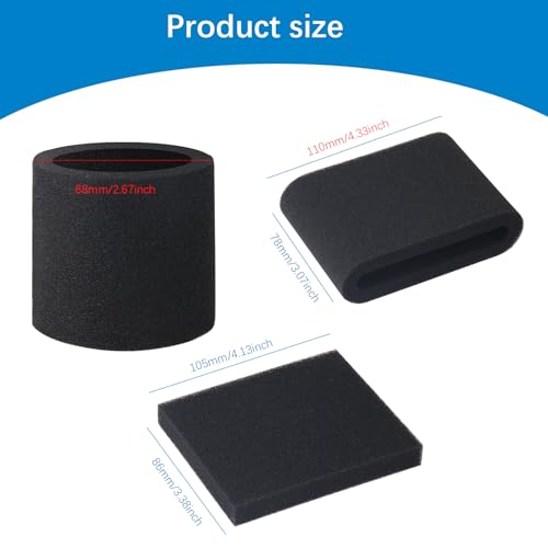 3-Pack Replacement Filter Kit for Bissell Style 7/8 Vacuums