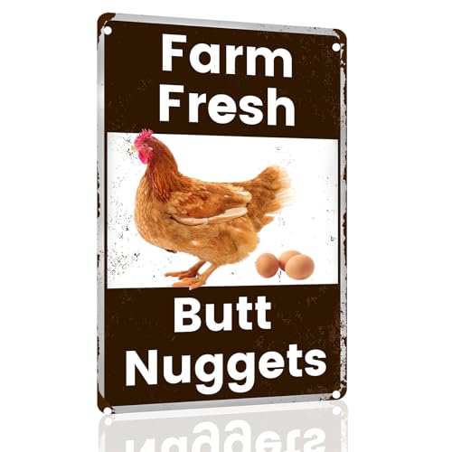Vintage Farm Fresh Chicken Egg Sale Metal Tin Sign 8x12