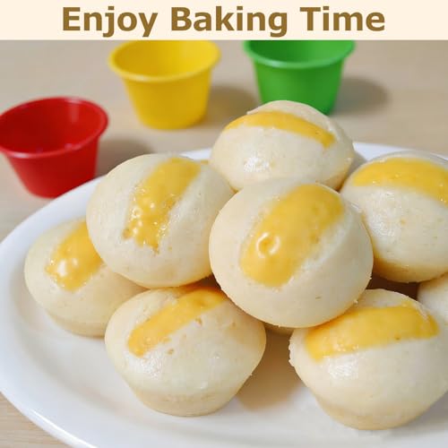 24 Pcs Silicone Puto Mold Cups - BPA-Free & Non-Stick for Kutsinta