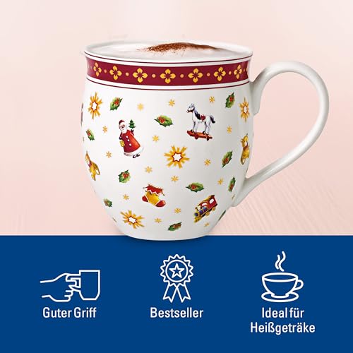 Toy’s Delight Mug Set - 2-Piece Premium Porcelain Coffee Cups, 11.5 oz, White with Toys Pattern (Variation: Mug Set Toys / 11.5 Ounces / White / Coloured)