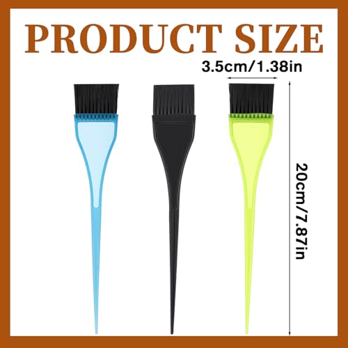 3 Piece Hair Dye Brush Set Professional Color Tint Applicator Tools