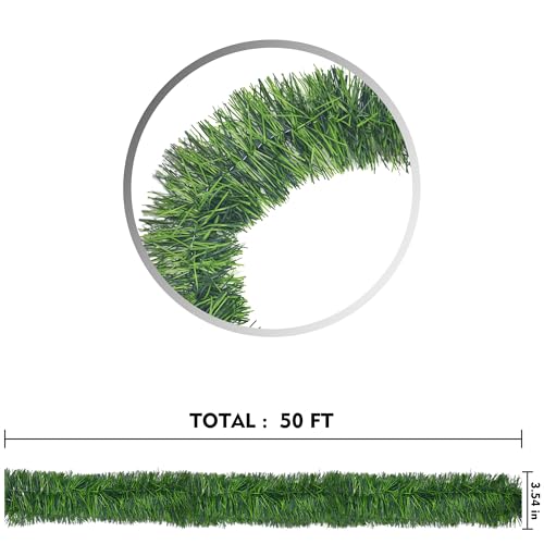 50 Ft Artificial Christmas Garland Decorations No Lights Outdoor