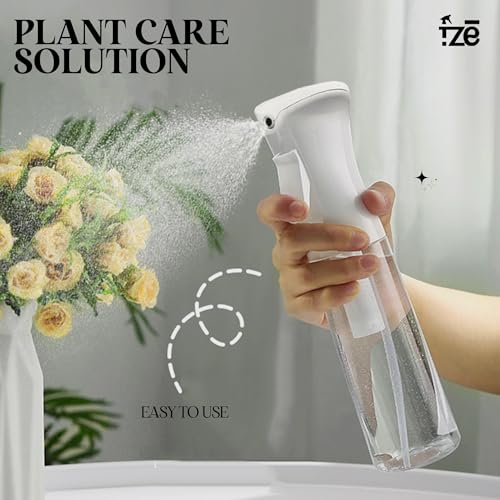 FZE 300ml Continuous Spray Bottle Fine Mist for Hair, Plants and Cleaning