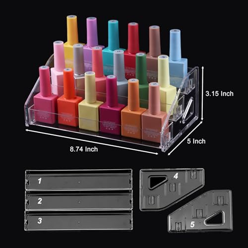 3-Tier Acrylic Nail Polish Organizer Stand for Cosmetics and Perfume