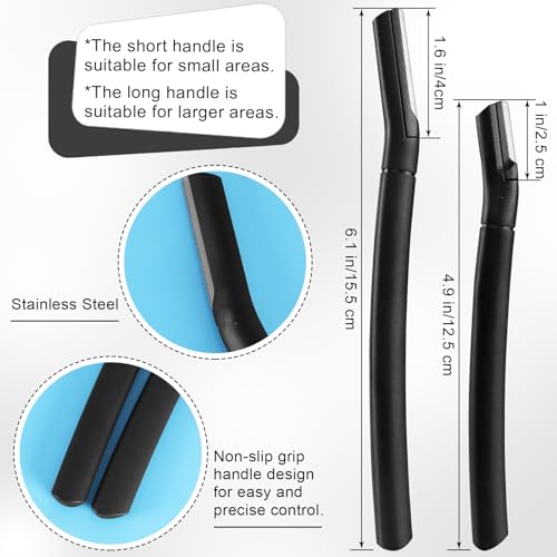 HFATMOS 6 Pcs Eyebrow Razor and Facial Shaver Tool with Protective Cover