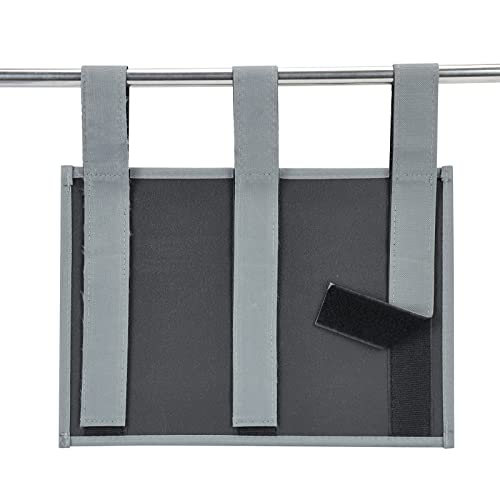 Zafit Bedside Caddy Organizer with 4 Pockets - Grey Storage for Phone, Remote, Magazines