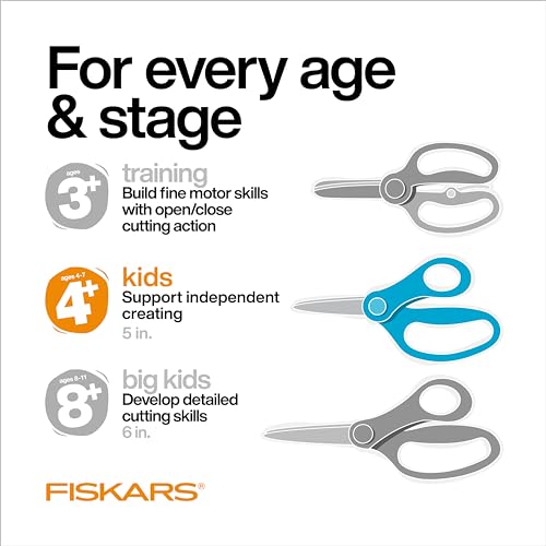 Fiskars 5" Kids Blunt-Tip Safety Scissors for Ages 4-7 - Pink