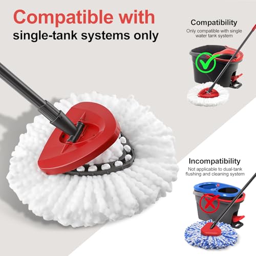 4-Pack Microfiber Spin Mop Replacement Heads for O-Cedar EasyWring