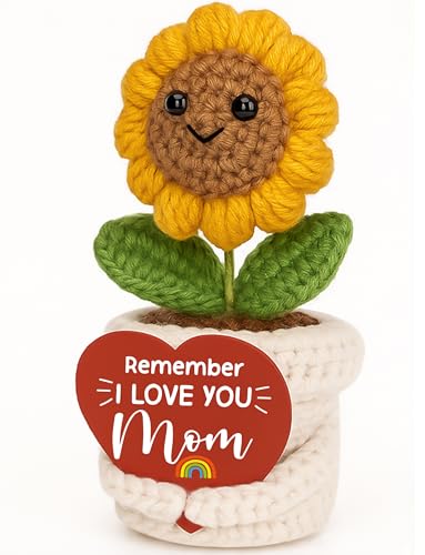 Ovrrcame MOM Remember I Love You Sunflower Crochet Gift for Mom Birthday & Mother’s Day