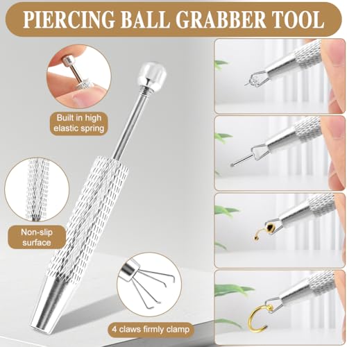 YOSINXU Piercing Ball Grabber and Insertion Pin Tool Kit