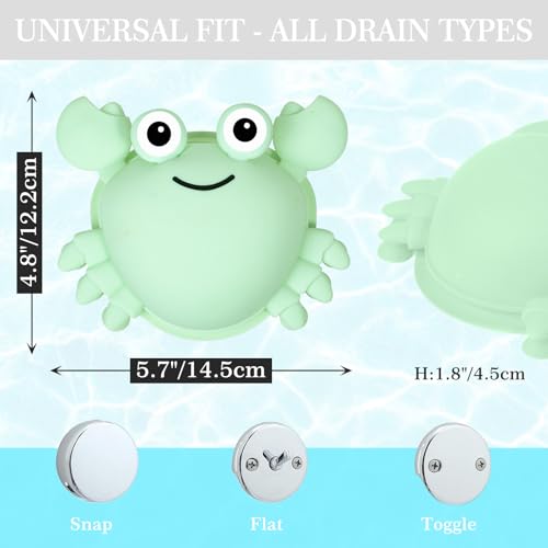 Silicone Bathtub Overflow Drain Cover - Cute Crab Design