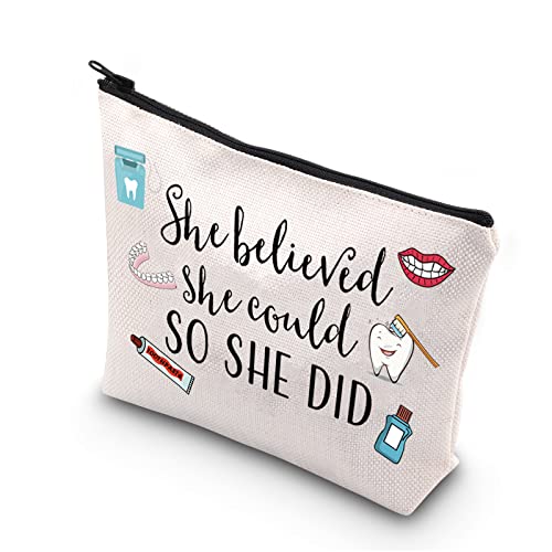 Dental Makeup Bag Zipper Pouch Graduation Gift for Dentist Hygienist