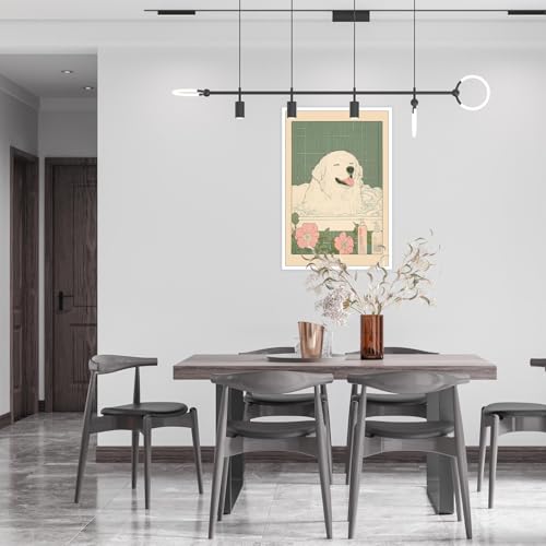 Great Pyrenees Dog Wall Art Japanese Minimalist Canvas Poster 8x12