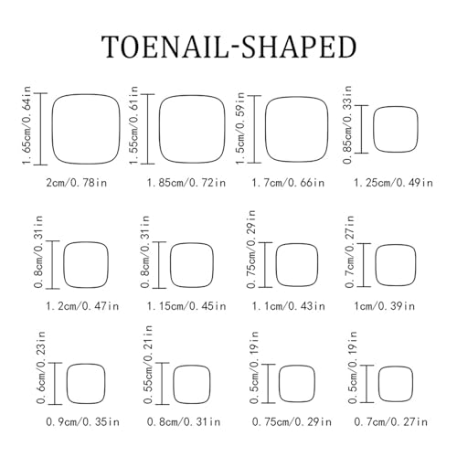 Patriotic Press on Toenails Short Square Red White Blue False Toe Nails