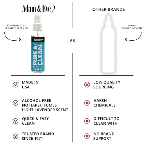 Adam & Eve 4-in-1 Sex Toy Cleaner Spray, Water-Based, 4 oz