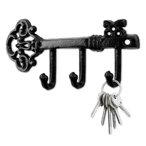 Antique Skeleton Key Wall Holder with 5 Hooks