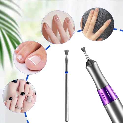 Tiesome 5 PCS Cuticle Clean Nail Drill Bits Diamond Carbide for Acrylic Gel