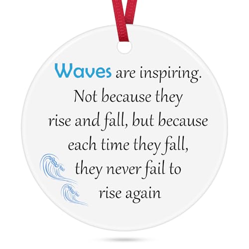Beach Christmas Ornament - Inspirational Surfing Gift for Ocean Lovers